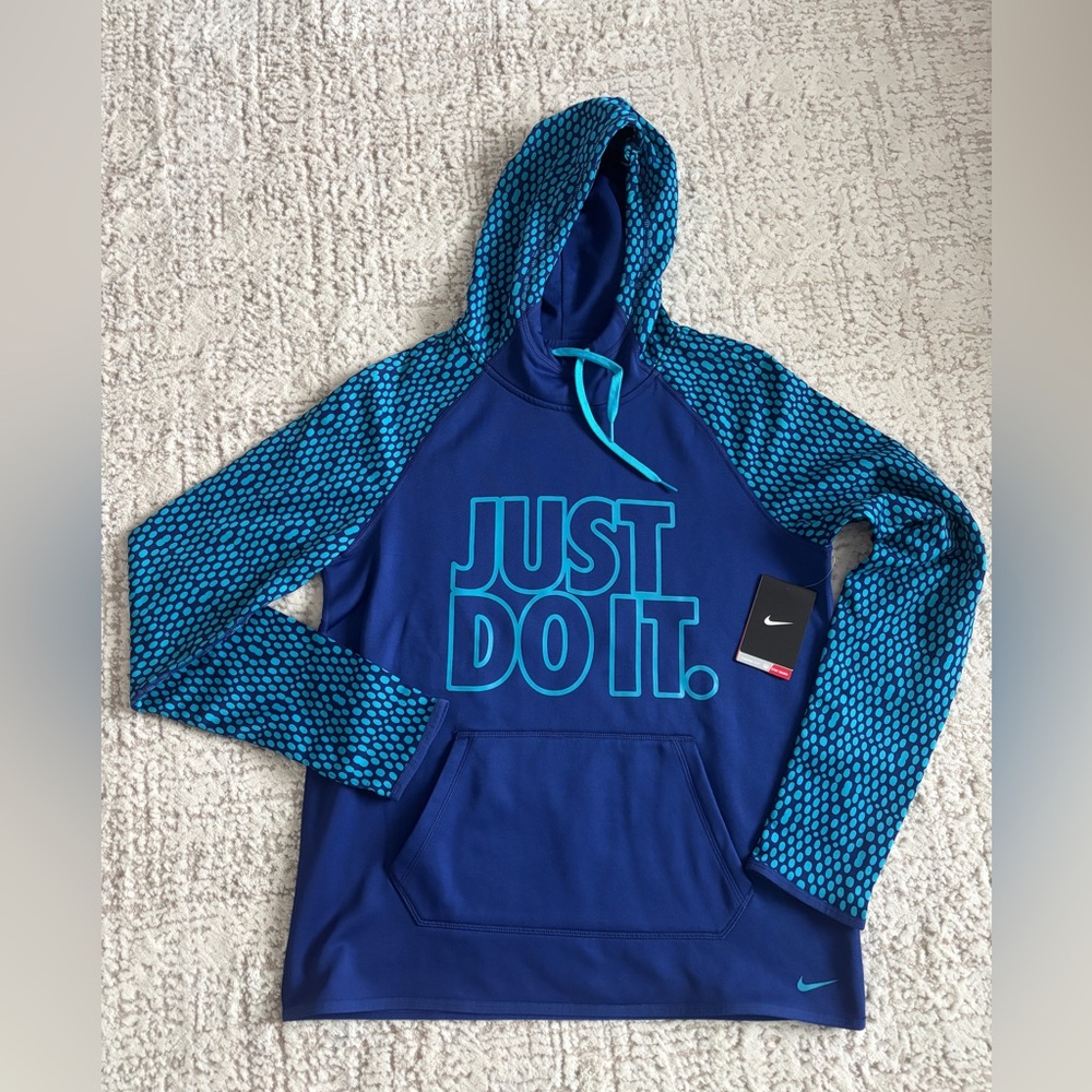 Nike Blue Hoodie with Just Do It Print